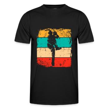 Baseball vintage Pitcher - Men's Functional T-Shirt - black - Front - AI Model Male 178 dark (178cm)