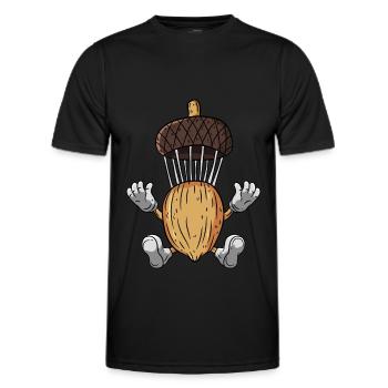 Parachute Gland Chêne - T-shirt sport Homme - noir - Devant - AI Model Male 178 dark (178cm)