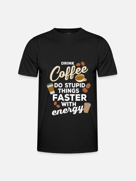 Kaffe elsker drikke kaffe mere kaffe, tak - Funktionsshirt til herrer - sort