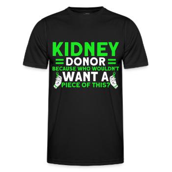 Operation Transplantiert Organtransplantation - Männer Funktions-T-Shirt - Schwarz - Vorne - AI Model Male 178 dark (178cm)