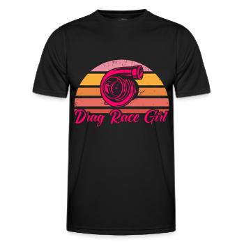 Drag Race Drag Racing Car Racing Gift - Men's Functional T-Shirt - black - Front - AI Model Male 178 dark (178cm)