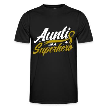 Childhood Cancer Education - Men's Functional T-Shirt - black - Front - AI Model Male 178 dark (178cm)