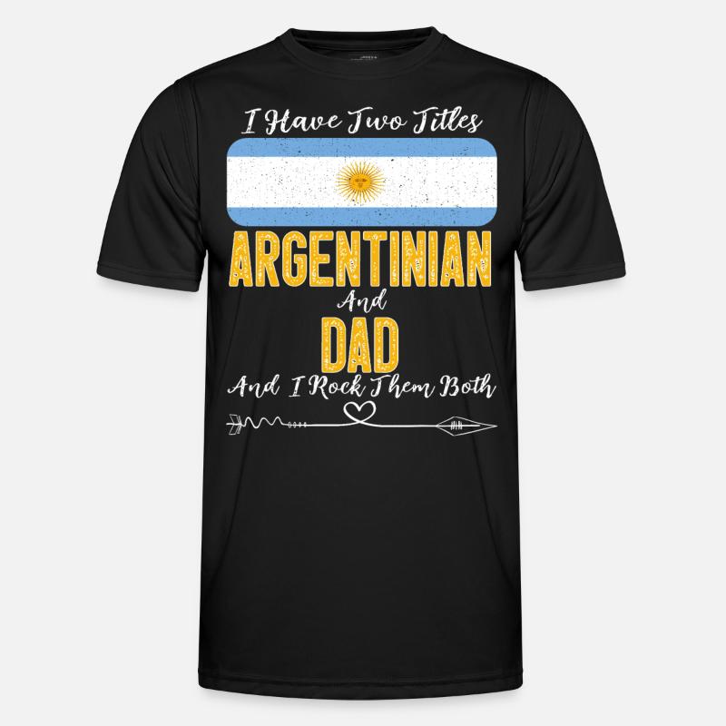 Argentinian Dad - Men's Functional T-Shirt - black