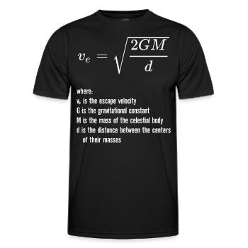 Escape Velocity Gravity Physics Rocket Science - Men's Functional T-Shirt - black - Front - AI Model Male 178 dark (178cm)