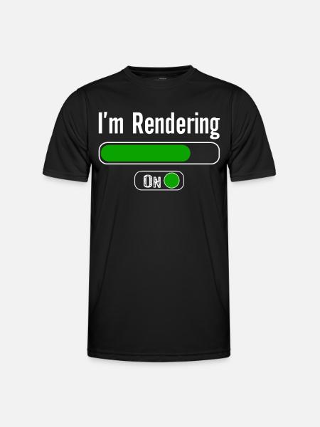 I'm RenderingVideoeditor Bearbeitender Videofilmer - Männer Funktions-T-Shirt - Schwarz