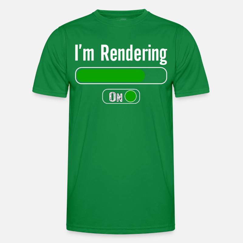 I'm RenderingVideoeditor Bearbeitender Videofilmer Männer Funktions-T-Shirt