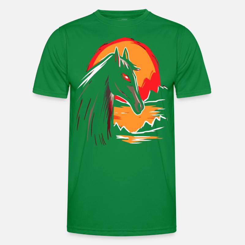 Japanische Rote Sonne: Ein Dunkles Pferd Männer Funktions-T-Shirt