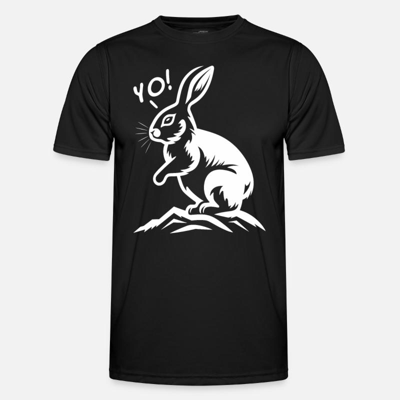 A cool bunny, yo - Men's Functional T-Shirt - black