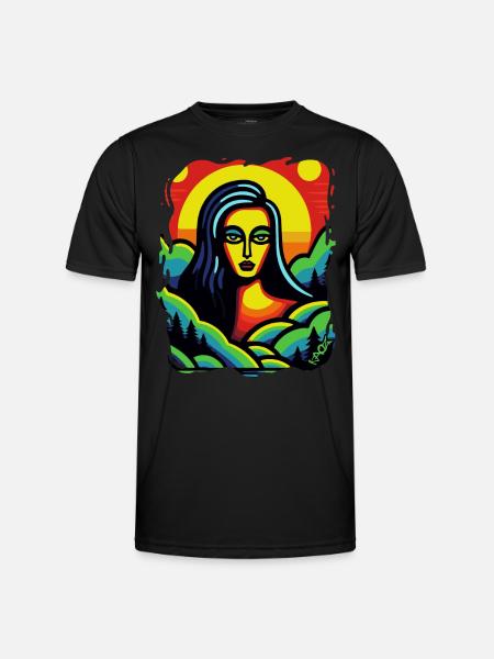The goddess of nature - Men's Functional T-Shirt - black
