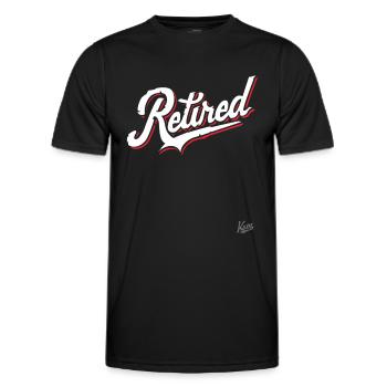 Retraité, le retraité enfin à la retraite - T-shirt sport Homme - noir - Devant - AI Model Male 178 dark (178cm)