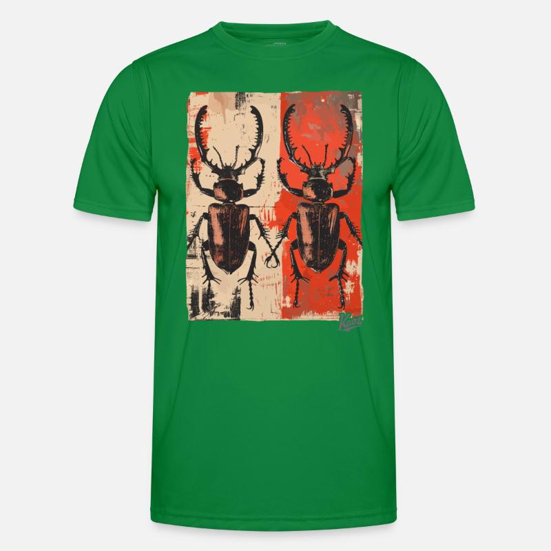 Zwillinge der Dicken Hirschkäfer Männer Funktions-T-Shirt