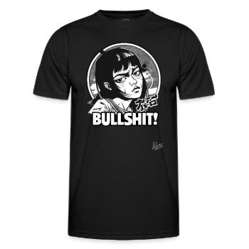 Une fille de dessin animé japonais dit des conneries - T-shirt sport Homme - noir - Devant - AI Model Male 178 dark (178cm)