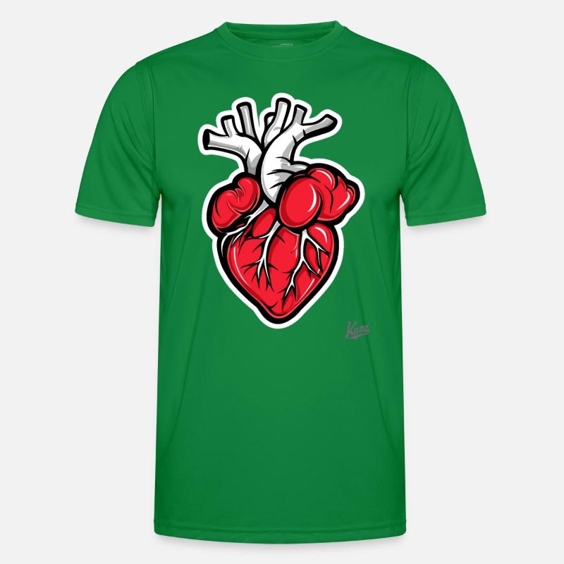Anatomie Herz Männer Funktions-T-Shirt