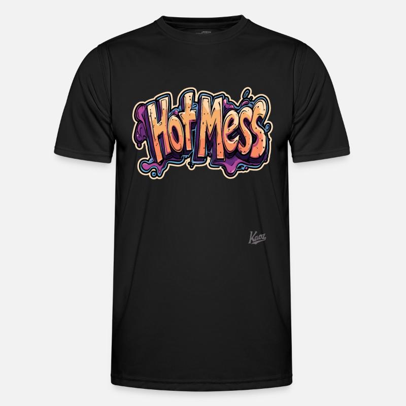 Hot Mess, Hot Mess - Men's Functional T-Shirt - black