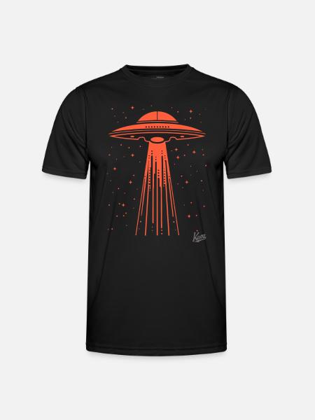 Another abduction by aliens, UFO - Men's Functional T-Shirt - black