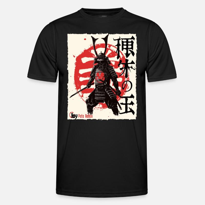 Japanese Edo Samurai - Men's Functional T-Shirt - black