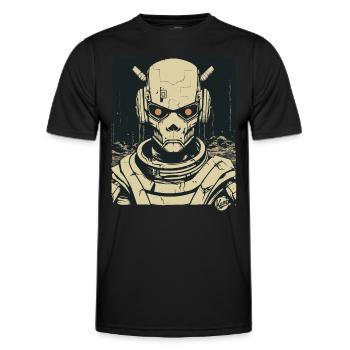 Super Humanoïde Crâne Crâne Android Mecha - T-shirt sport Homme - noir - Devant - AI Model Male 178 dark (178cm)