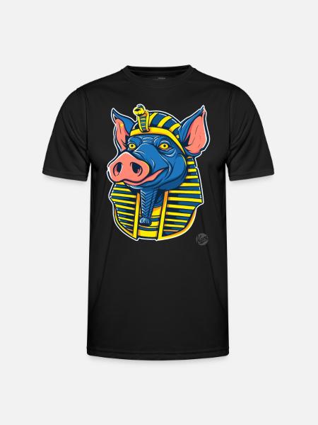 Pharaoh Pig - Men's Functional T-Shirt - black
