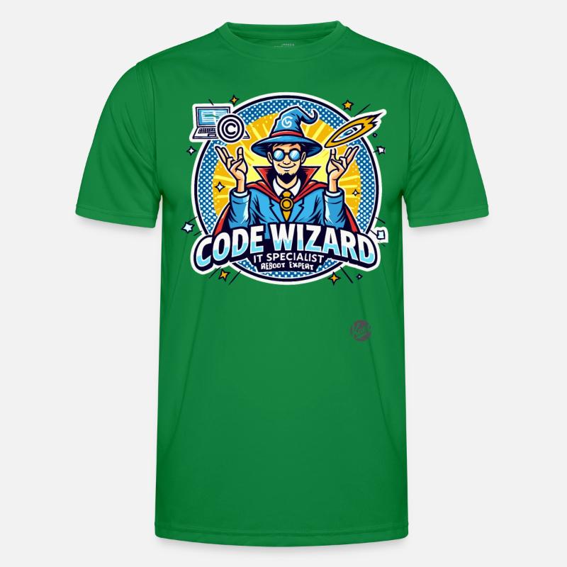 Code Wizard Restart Specialist IT Expert Men's Functional T-Shirt