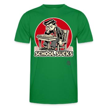 Schuljunge ist gelangweilt - Schule nervt - Männer Funktions-T-Shirt - Kelly Green - Vorne - AI Model Male 178 dark (178cm)
