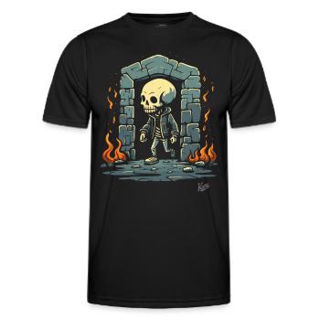 Donjon de squelettes Showtime - T-shirt sport Homme - noir - Devant - AI Model Male 178 dark (178cm)