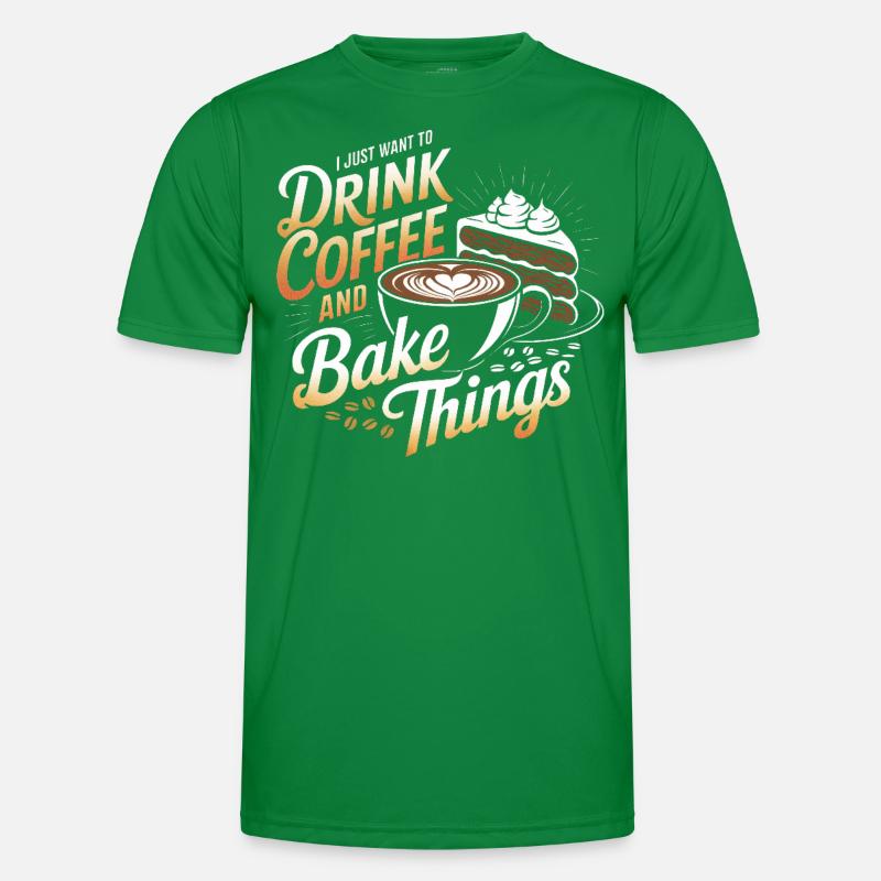 Drink Coffee and Bake Baking Baker Bakery Bakers Männer Funktions-T-Shirt