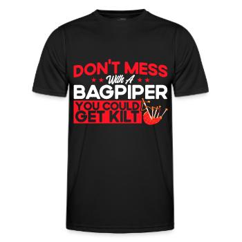 Dudelsäcke Schottische Dudelsäcke Dudelsackspieler - Männer Funktions-T-Shirt - Schwarz - Vorne - AI Model Male 178 dark (178cm)