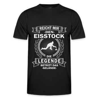 Reicht mir den Eisstock - Stockschießen - Männer Funktions-T-Shirt - Schwarz - Vorne - AI Model Male 178 dark (178cm)