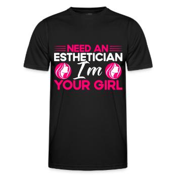 Maskenbildner Kosmetikerin Kosmetik Geschenk - Männer Funktions-T-Shirt - Schwarz - Vorne - AI Model Male 178 dark (178cm)