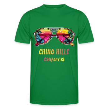 Chino Hills Kalifornien - Bunte Sonnenbrille - Männer Funktions-T-Shirt - Kelly Green - Vorne - AI Model Male 178 dark (178cm)
