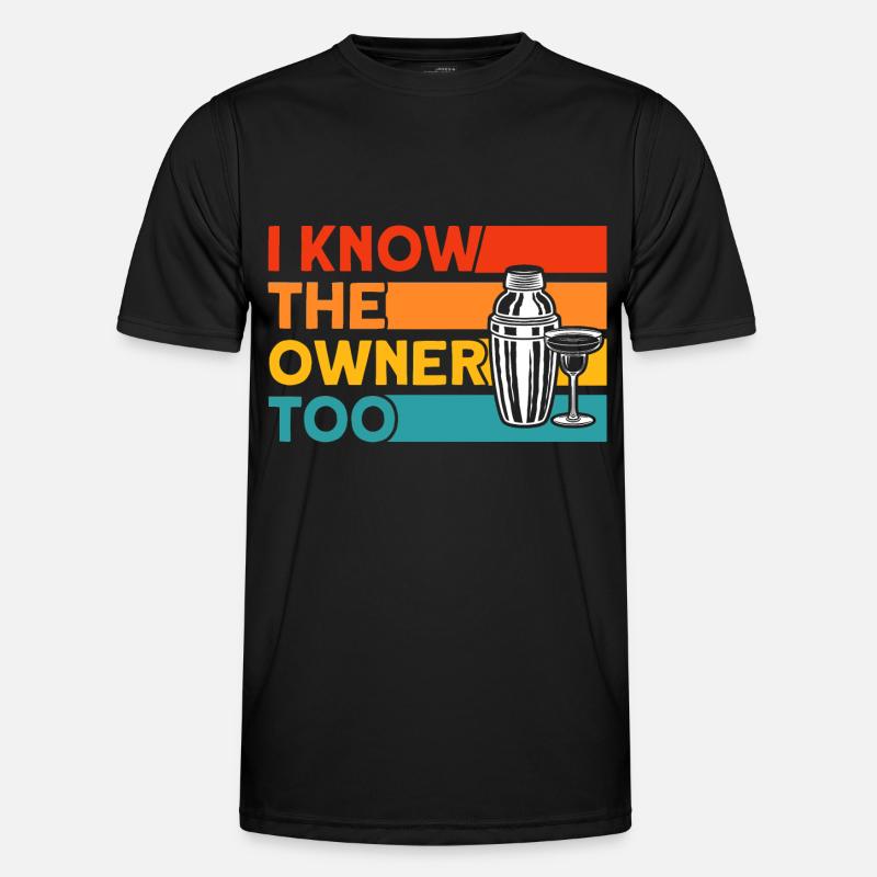 Barkeeper Kellner Service Geschenk - Männer Funktions-T-Shirt - Schwarz