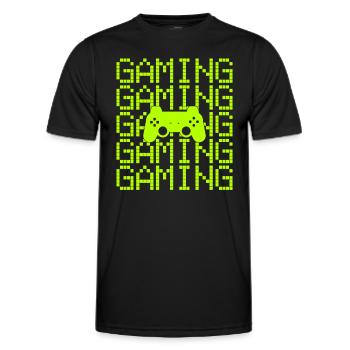 gaming gamer - Männer Funktions-T-Shirt - Schwarz - Vorne - AI Model Male 178 dark (178cm)