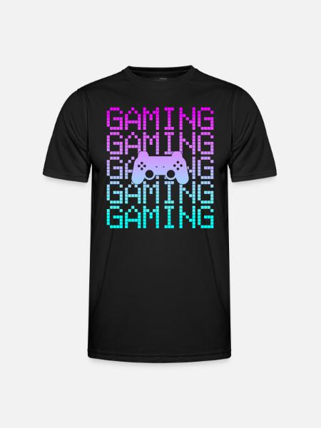 gaming gamer - Männer Funktions-T-Shirt - Schwarz