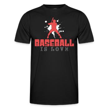 Baseball - Männer Funktions-T-Shirt - Schwarz - Vorne - AI Model Male 178 dark (178cm)