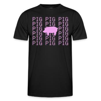 Cochon - T-shirt sport Homme - noir - Devant - AI Model Male 178 dark (178cm)