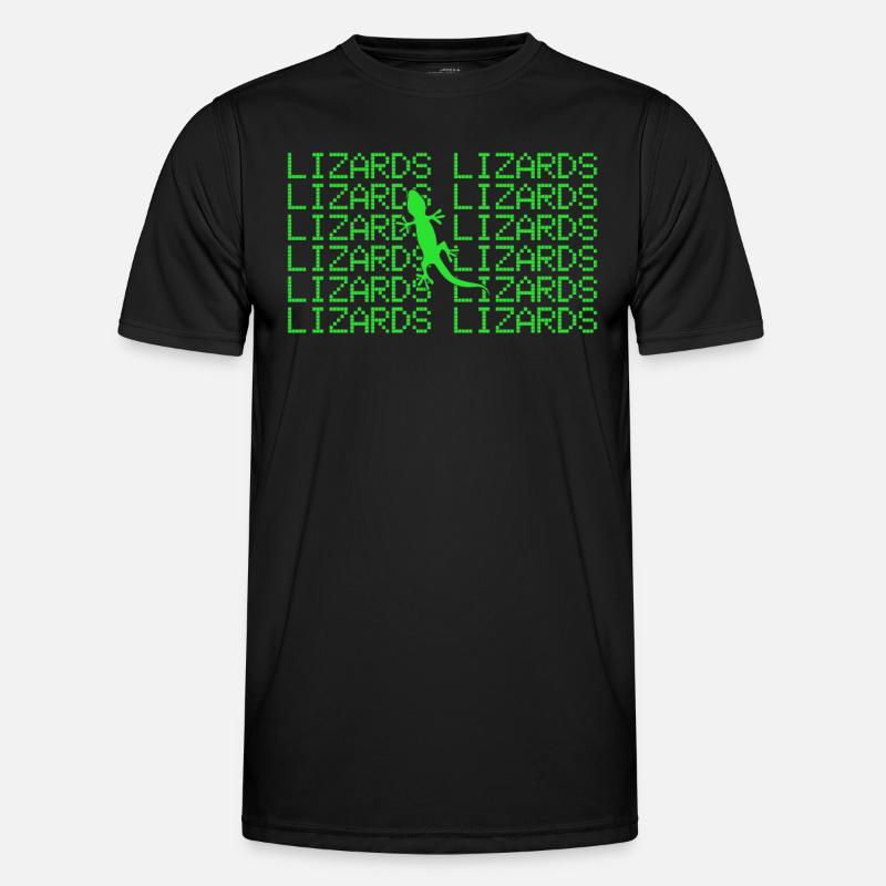 Eidechse - Männer Funktions-T-Shirt - Schwarz