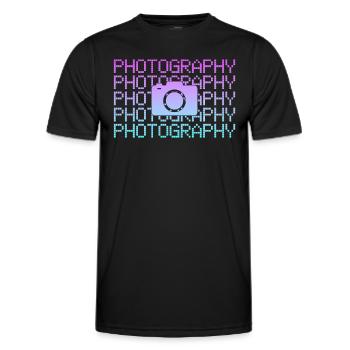 Fotografie - Männer Funktions-T-Shirt - Schwarz - Vorne - AI Model Male 178 dark (178cm)