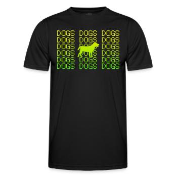 Canine - T-shirt sport Homme - noir - Devant - AI Model Male 178 dark (178cm)