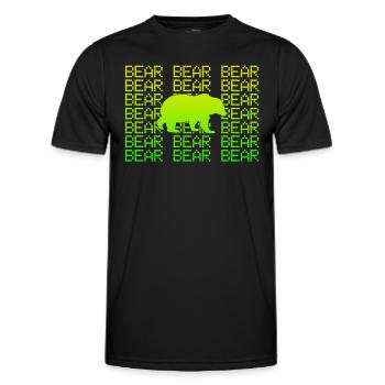 Bär - Männer Funktions-T-Shirt - Schwarz - Vorne - AI Model Male 178 dark (178cm)