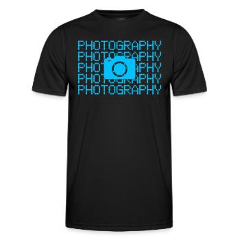 Fotografie - Männer Funktions-T-Shirt - Schwarz - Vorne - AI Model Male 178 dark (178cm)