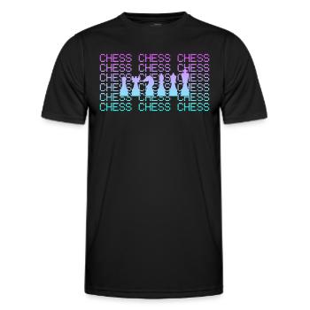 Schach - Männer Funktions-T-Shirt - Schwarz - Vorne - AI Model Male 178 dark (178cm)