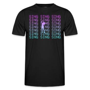 Sing - Men's Functional T-Shirt - black - Front - AI Model Male 178 dark (178cm)