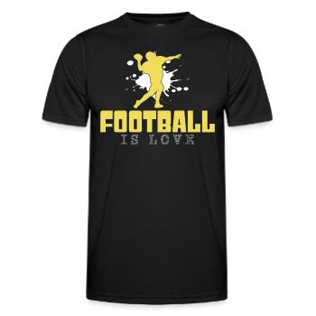 football - Männer Funktions-T-Shirt - Schwarz - Vorne - AI Model Male 178 dark (178cm)