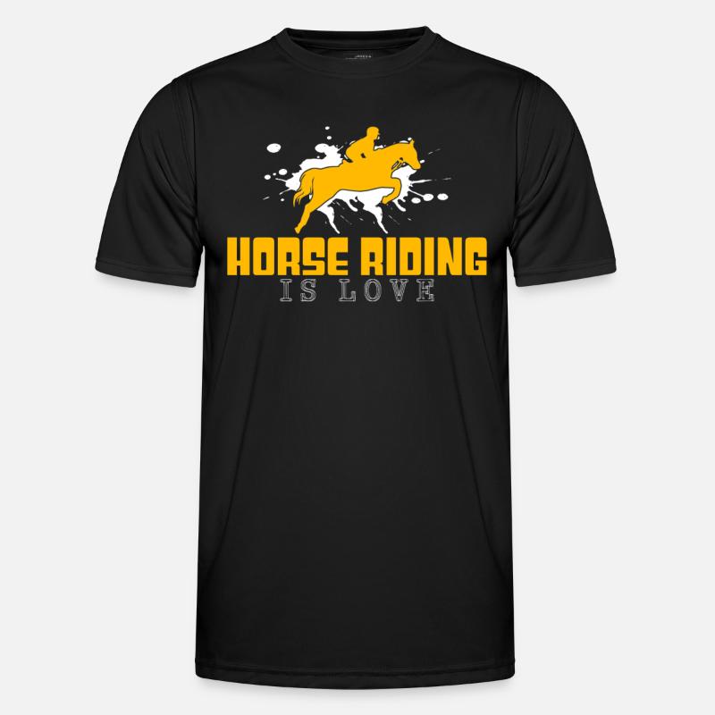 Pferde reiten Spruch Männer Funktions-T-Shirt