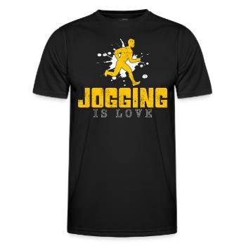 Dicton de jogging - T-shirt sport Homme - noir - Devant - AI Model Male 178 dark (178cm)
