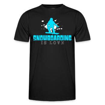 Snowboarding - Männer Funktions-T-Shirt - Schwarz - Vorne - AI Model Male 178 dark (178cm)