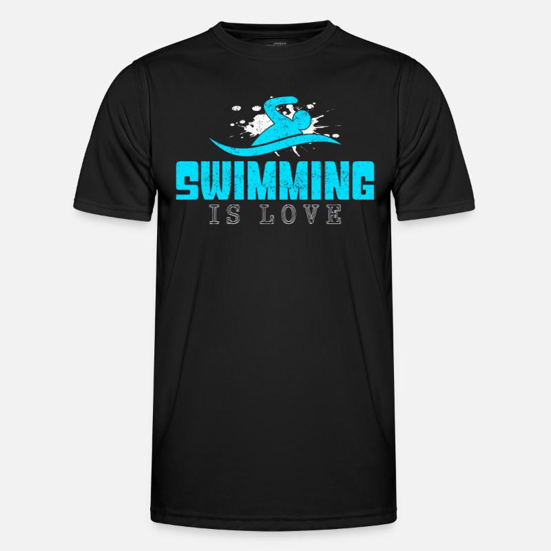 Schwimmen Spruch Männer Funktions-T-Shirt