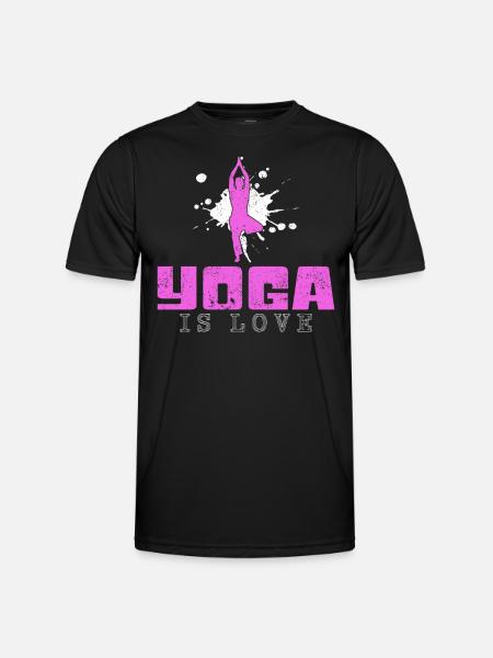 Yoga Saying - Men's Functional T-Shirt - black