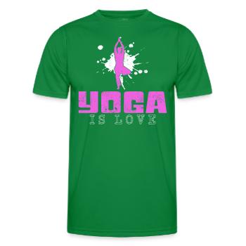 Dicton de yoga - T-shirt sport Homme - vert - Devant - AI Model Male 178 dark (178cm)