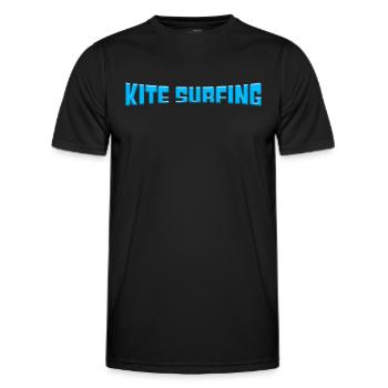 kite surfen - Männer Funktions-T-Shirt - Schwarz - Vorne - AI Model Male 178 dark (178cm)